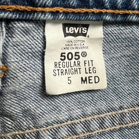 Vintage Levi’s 505 jeans reg. fit,straight leg 100% coton women’s size 5jr. USA! - Picture 4 of 9